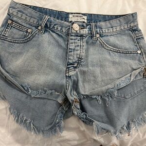 One Teaspoon Women's Blue Denim Shorts
